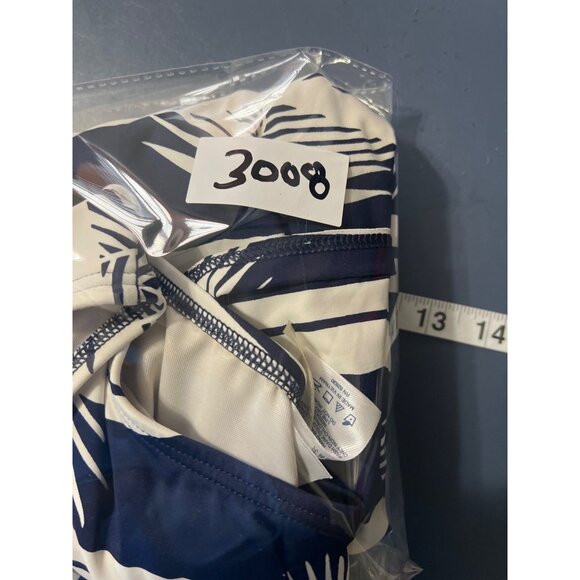 Lands End Tankini Swim Top Size 10 Blue White Palm Print Beach Vacation Resort - Picture 11 of 11